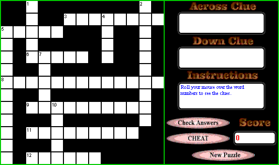 CLICK HERE TO PLAY NASA OBSERVATORIUM CROSSWORD PUZZLE